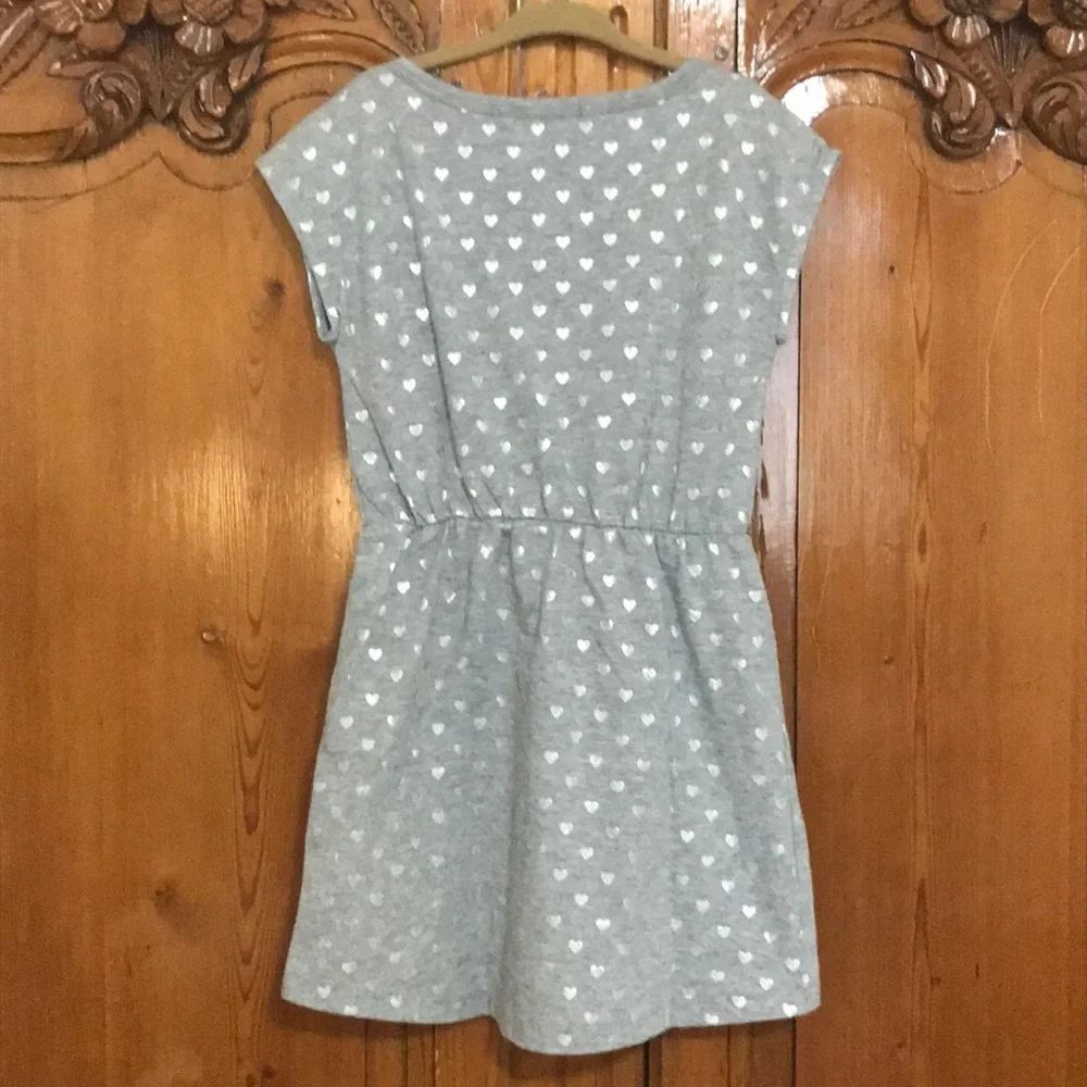 Gap Kids Sleeveless Dress with Metallic Hearts